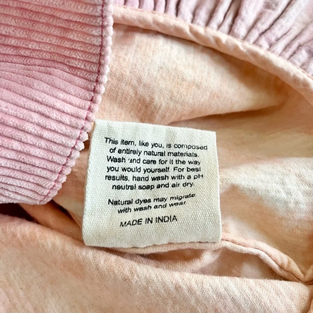 STORY MFG Amla top in peach/pink corduroy - Picture 12 of 13
